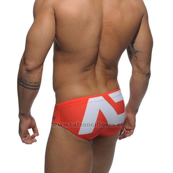 Slip Natacion Addicted Hombre Naranja Blanco 